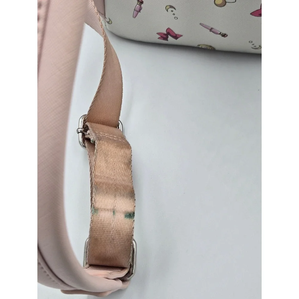 Sailor Moon Loungefly Mini Backpack Cream Pink and Cream Transformation Print